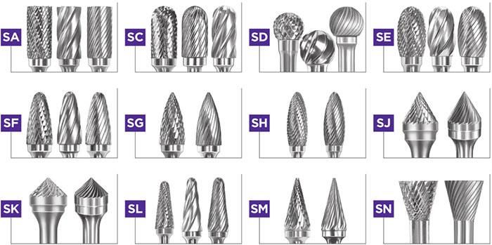 Tree with Pointed End Tungsten Carbide Bur with 1/4" Diam