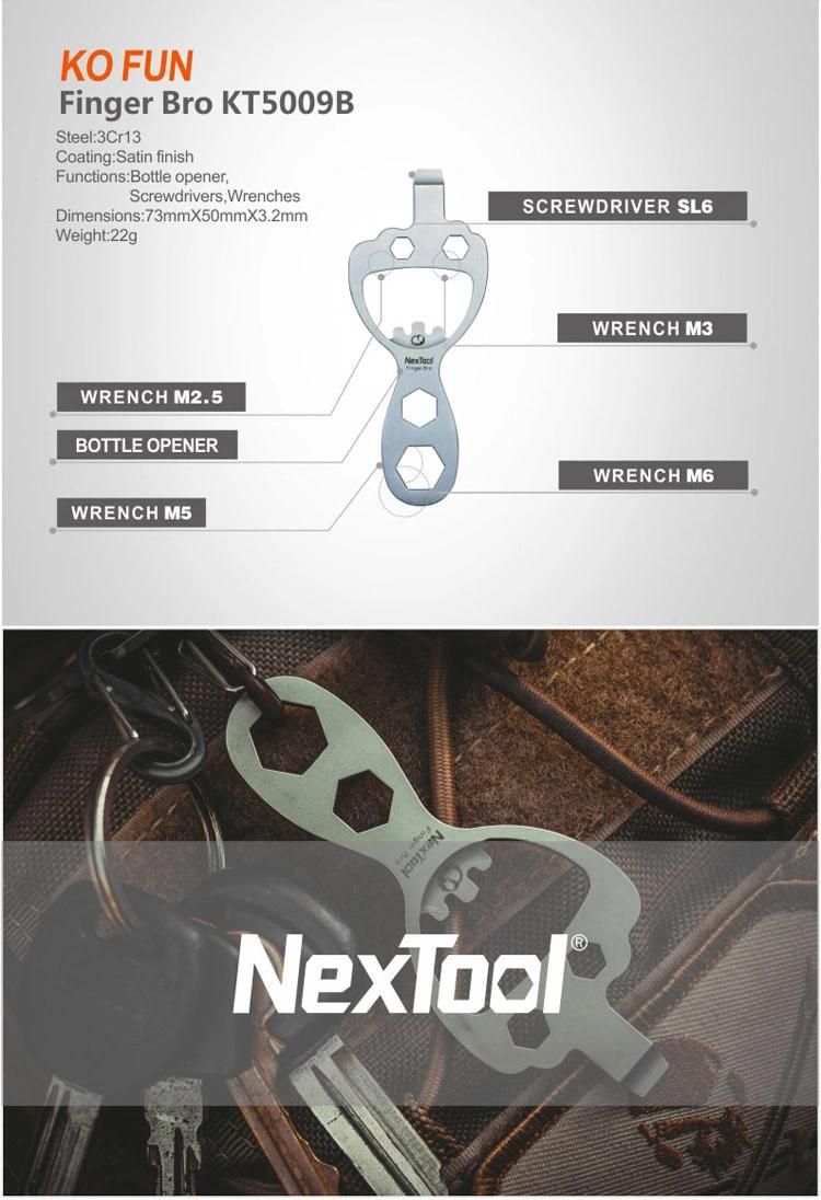 Nextool Muti Functional Wrench EDC Tool with Bottle Opener Screwdrivers