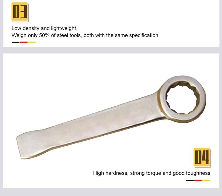 WEDO Titanium Spanner Striking Box Wrench Non-Magnetic Rust-Proof Corrosion Resistan Slogging Ring Wrench