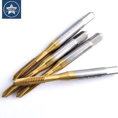 Hsse-M35 with Tin Spiral Pointed Taps Unc 2-56 3-48 4-40 5-40 6-32 8-32 Machine Screw Thread Tap