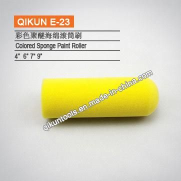 E-22 Hardware Decorate Paint Hand Tools Double Round Cap White Foam Paint Roller Brush