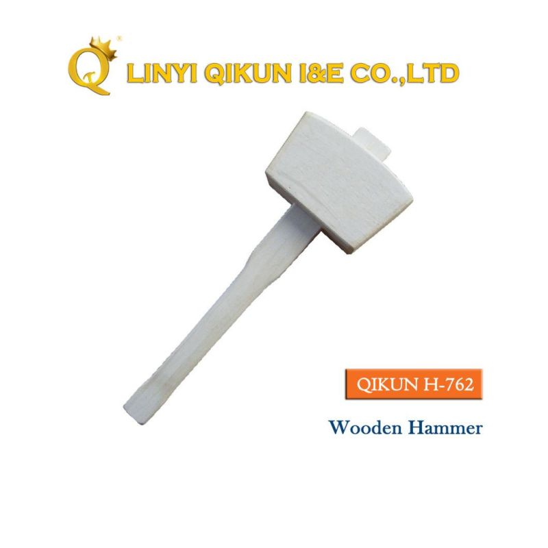 H-757 Construction Hardware Hand Tools Rubber Plastic Hammer with Wooden Handle