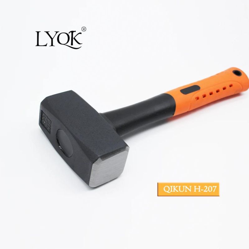 H-206 Construction Hardware Hand Tools Plastic Coated Handle German Type Stoning Stone Hammer