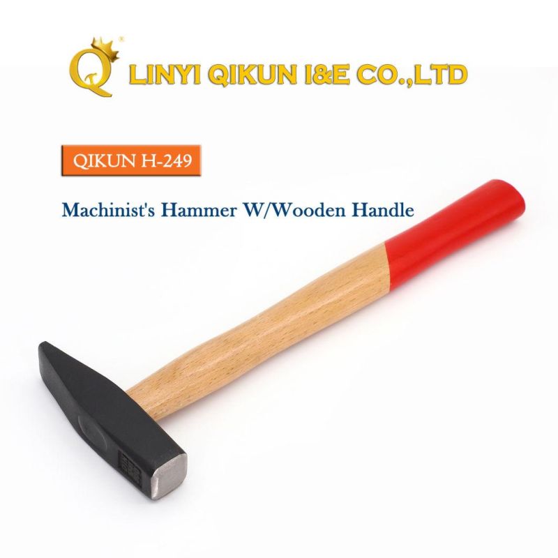 H-245 Construction Hardware Hand Tools Fiberglass Rubber Handle German Type Machinist′s Hammer
