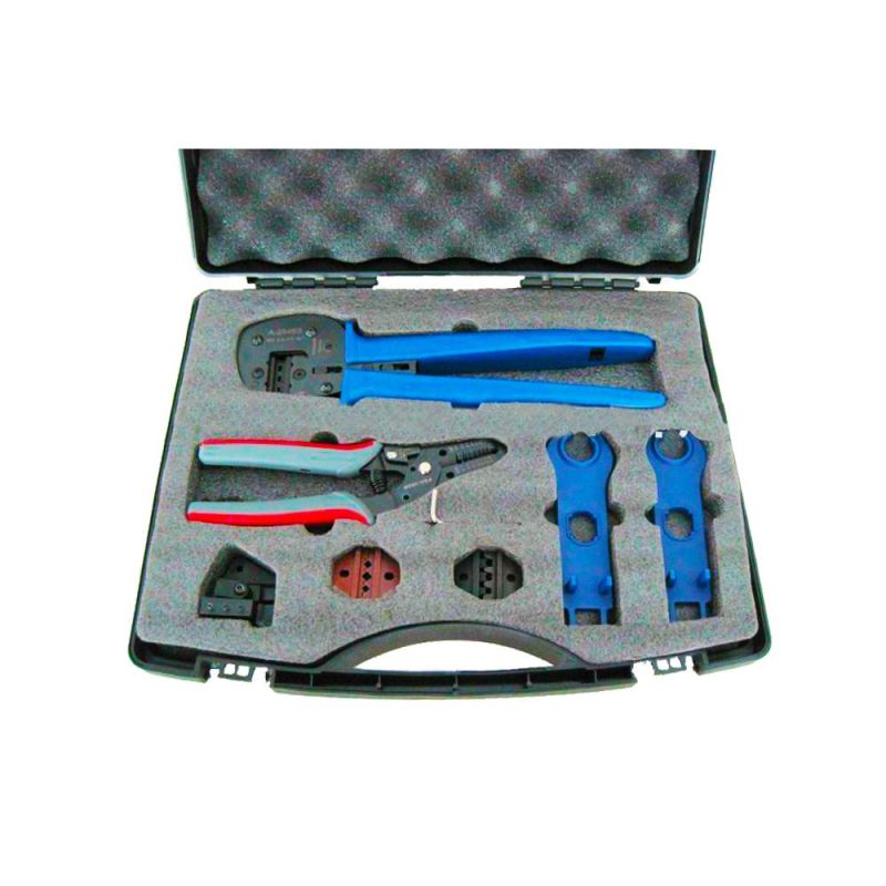 Mc4 Mc3 Tyco Solar Tool Boxes Kit Crimping Plier Tool Sets PV Cable Installation PV Solar Cable Stripper Wire Cutting Hand Tool Solar Connector Pins