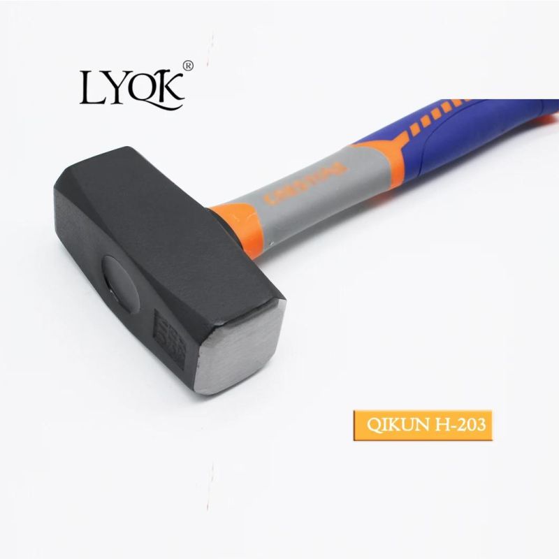 H-202 Construction Hardware Hand Tools Plastic Coated Handle German Type Stoning Stone Hammer