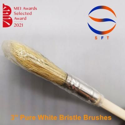 3&prime;&prime; Pure White Bristle Defoaming Brushes for Fiber Glass Laminates