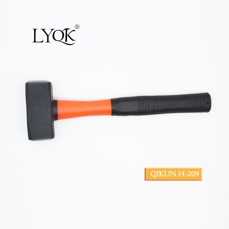 H-208 Construction Hardware Hand Tools Plastic Coated Handle German Type Stoning Stone Hammer