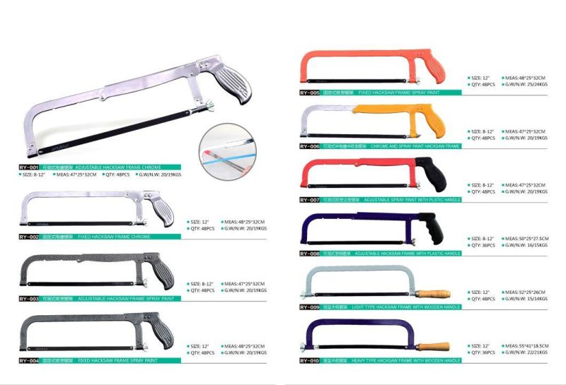 Durable Hacksaw Frame Cutting Tools Round Rod Saw Frame