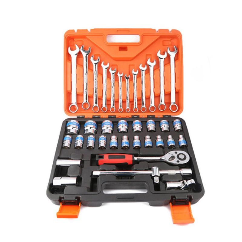 37 PCS Kit Box Set Automotive for Car with Tool Socket Spanner Auto Wrench Ratchet Sockets Sets Hand Tools