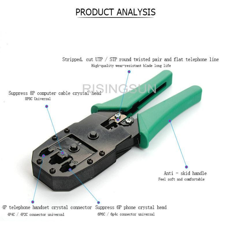 Multi-Function Rj11 Rj12 RJ45 Stripping Plier Crimping Tool