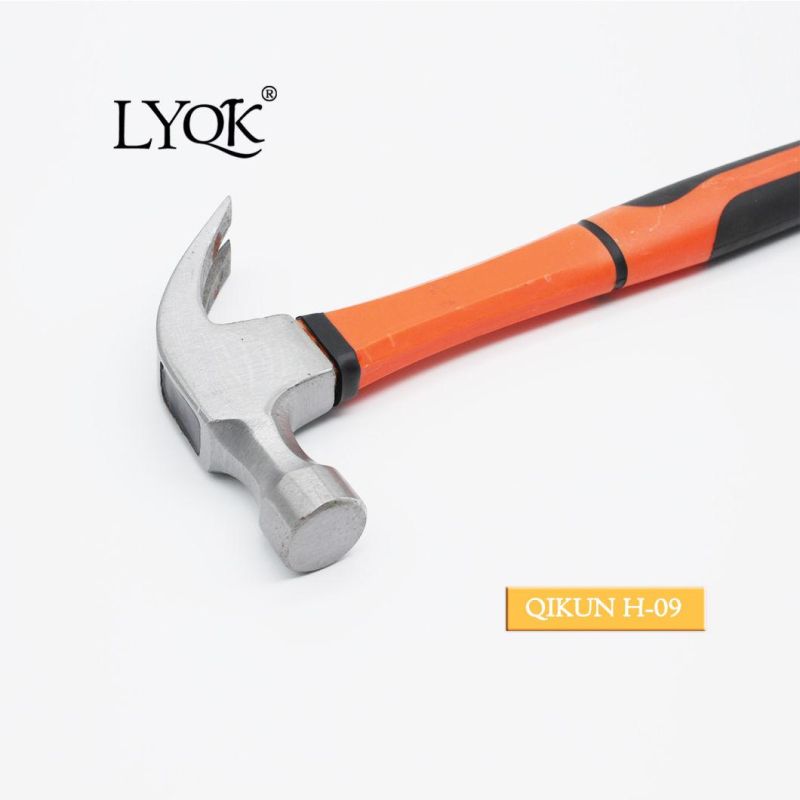 H-09 Construction Hardware Hand Tools Steel Handle Mirror Polished Incorporated Claw Hammer