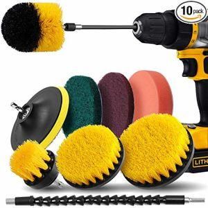 Drill Scrub Brushes Kit Set Power Scrubber Cleaning Extended Long Attachment Set