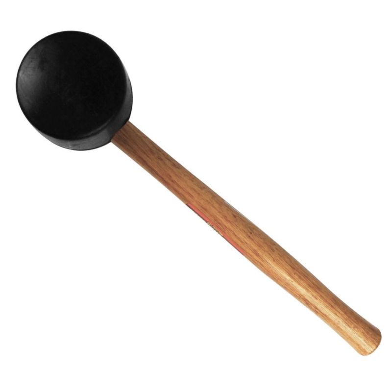 High Quality 2lb Rubber Mallet with Wooden Handle for Construction