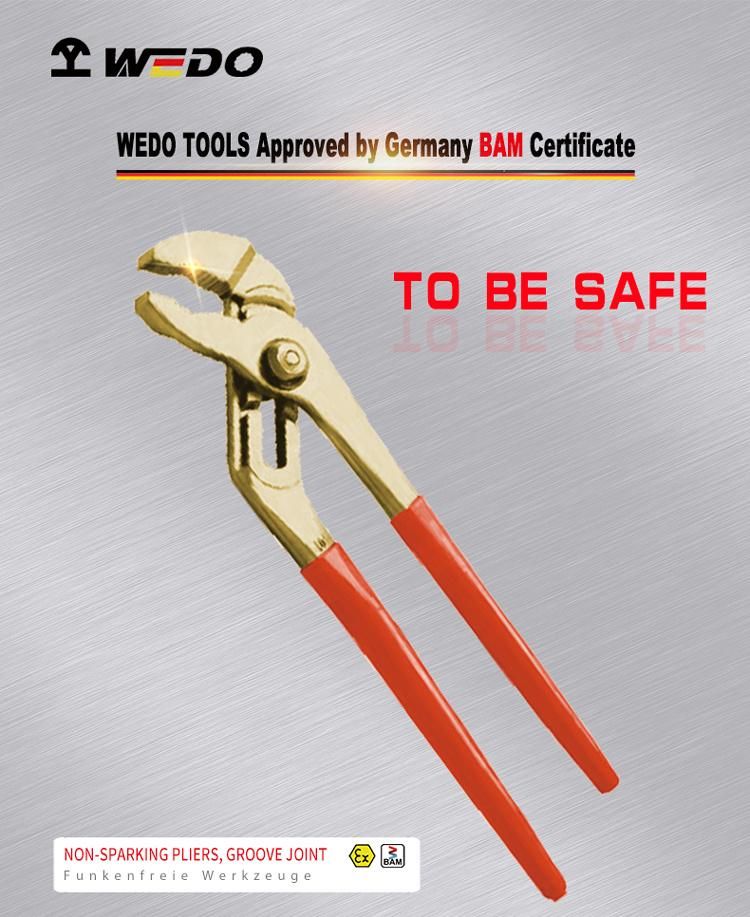 Wedo Non Sparking Aluminium Bronze Groove Joint Pliers Bam/FM/GS Certified