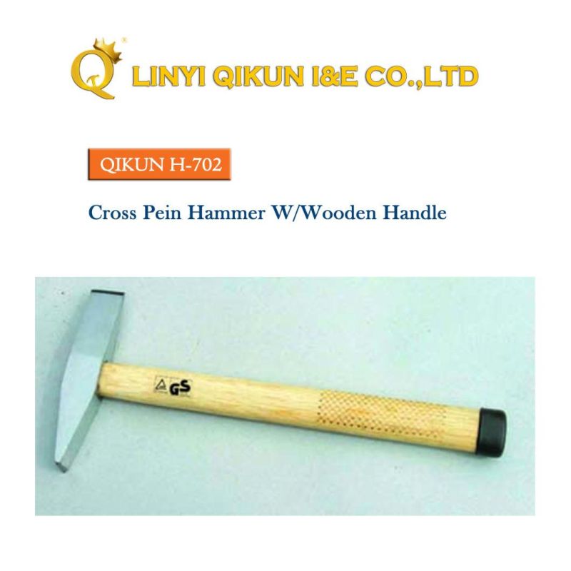 H-601 Construction Hardware Hand Tools Hard Wood Handle Flat Tail Inspection Hammer