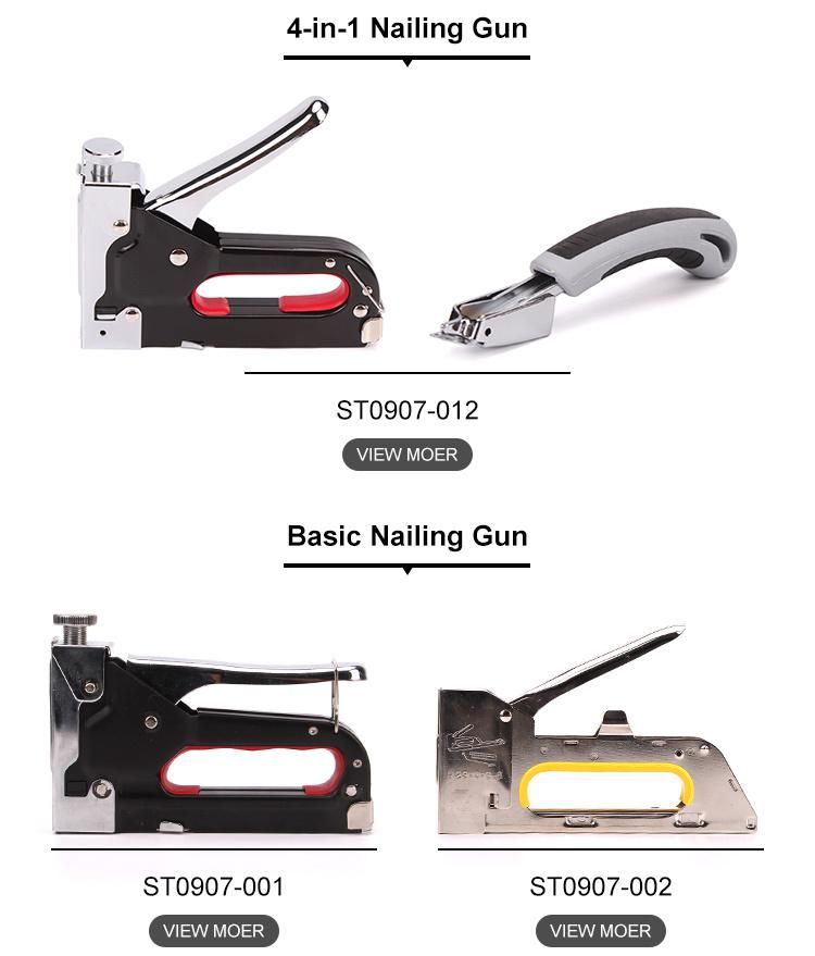 All Steel Construction Tacker Staple Gun with Comfortable Grip