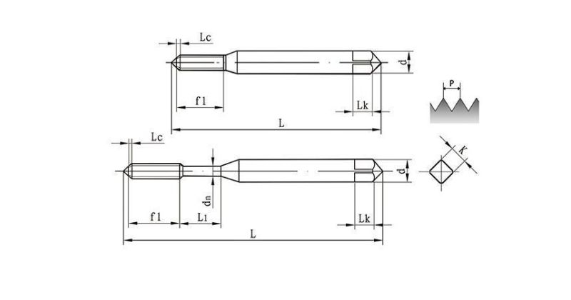 High Quality HSS Straight Flute Taps Metric Hand Taps M8*1.25