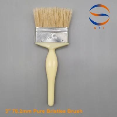 3 Inch Solvent Resistant White Bristle Laminating Brushes Paint Brushes