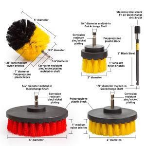 Drill Brush Attachments Set&Power Scrubber Pads Brush with Extend Long Attachment