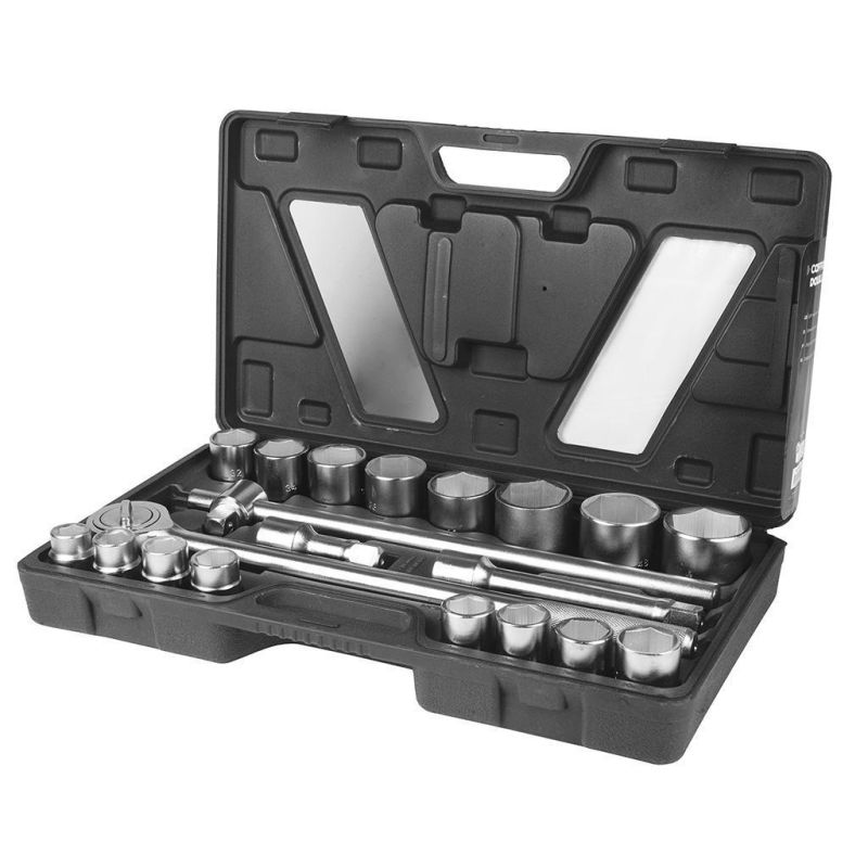 3/4" 21PCS Metric Socket Set Heavy-Duty Ratchet Wrench Socket