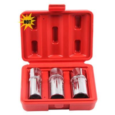 Viktec High Quality 1/2&quot;Dr. Magnetic 16, 18, &amp; 21mm Motorcycle Tools Spark Plug Socket Set Impact Socket