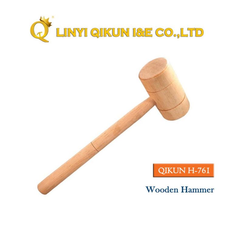 H-757 Construction Hardware Hand Tools Rubber Plastic Hammer with Wooden Handle