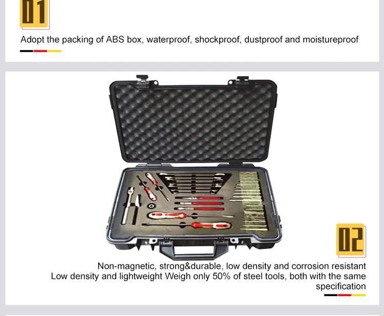 WEDO 37PCS Titanium Hand Tools Set Non-Magnetic Rust-Proof Corrosion Resistan