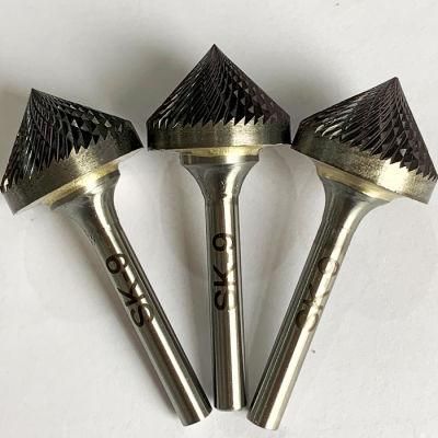 K Type Cone Shape Tungsten Carbide Burrs with Double Cut