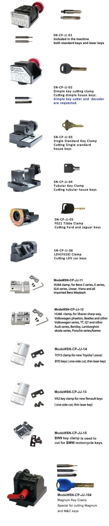 Ten Languages Multifunctional Key Duplicating Machine Milling Key