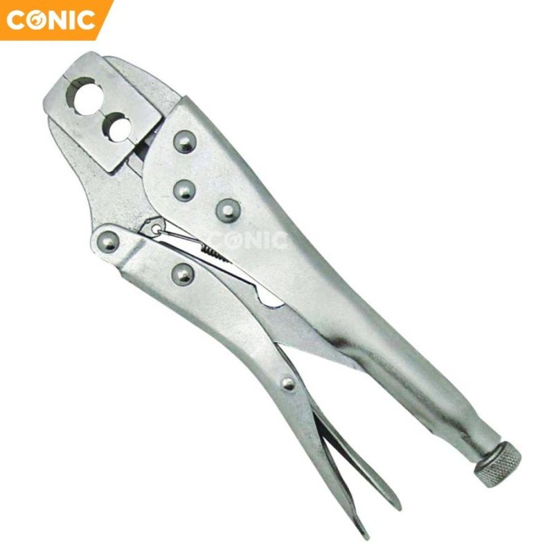 Negative Opening Vise Grip Locking Plier with Two Holes