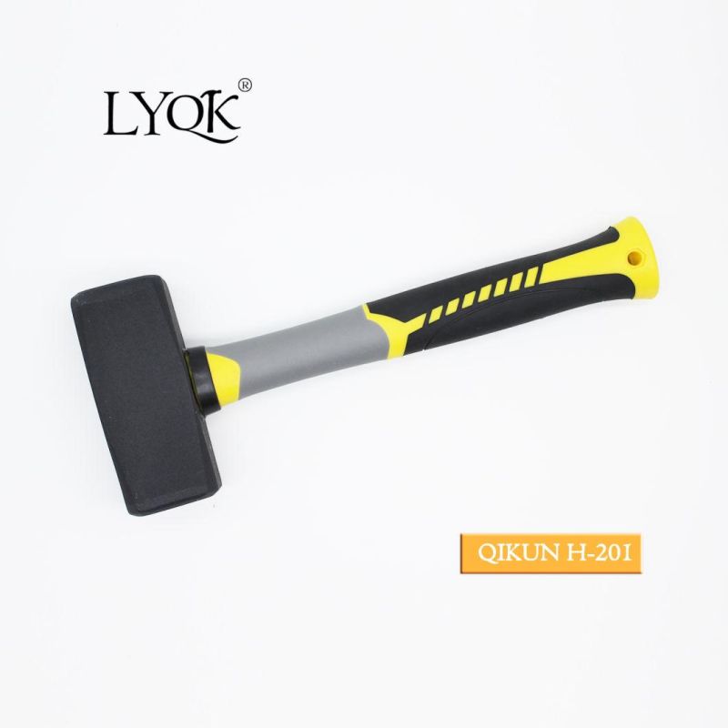 H-200 Construction Hardware Hand Tools Plastic Coated Handle German Type Stoning Stone Hammer