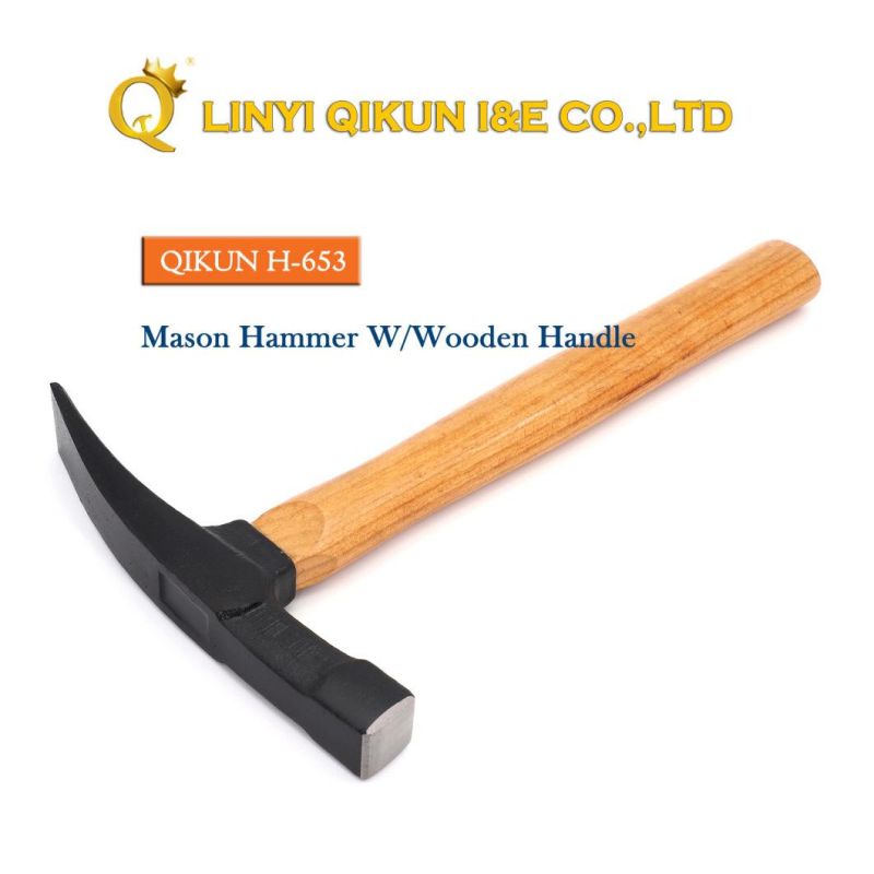 H-602 Construction Hardware Hand Tools Hard Wood Handle Flat Tail Inspection Hammer