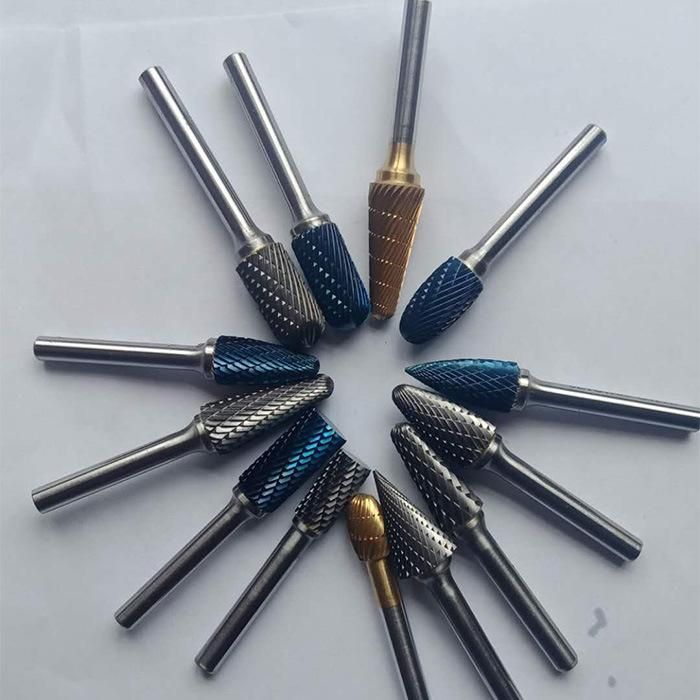 Blue Coating Tungsten Carbide Bur with 13 Head Shapes