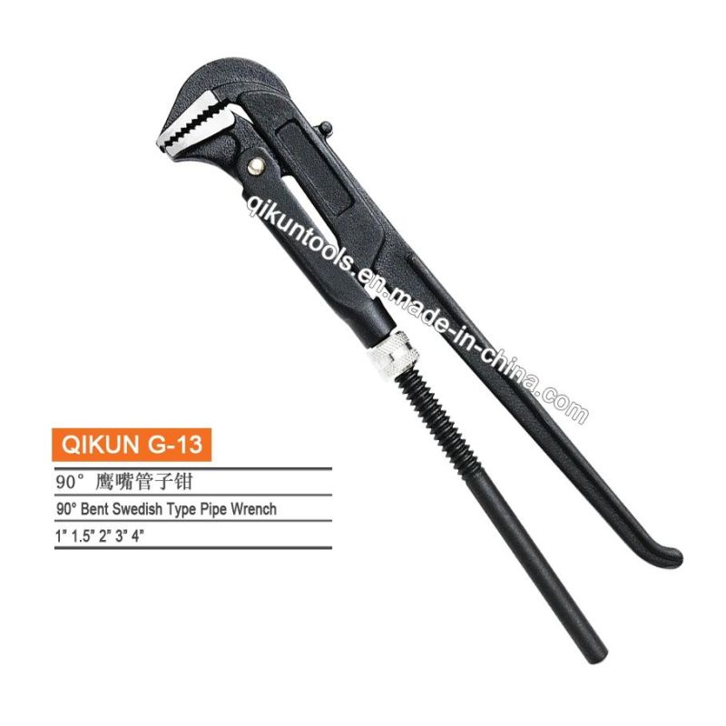 G-02 Construction Hardware Hand Tools Rubber Handle American Type Heavy Duty Pipe Wrench