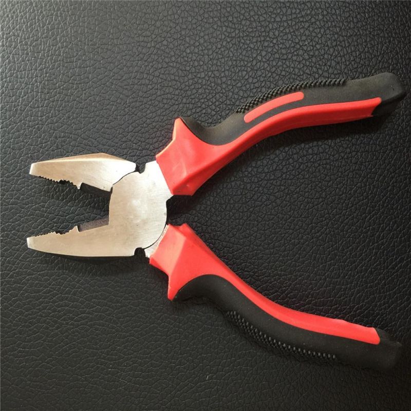 Combination Pliers with Red&Black Color Non-Slip Dandle