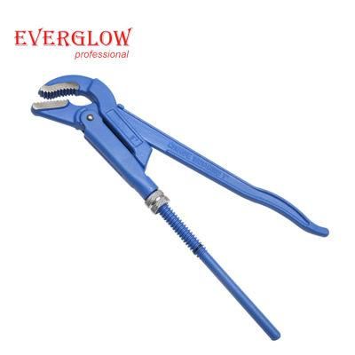 High Quality 1-1/2 Inch Heavy Duty S Type Bent Nose Pipe Wrench, Pipe Fitting Wrench