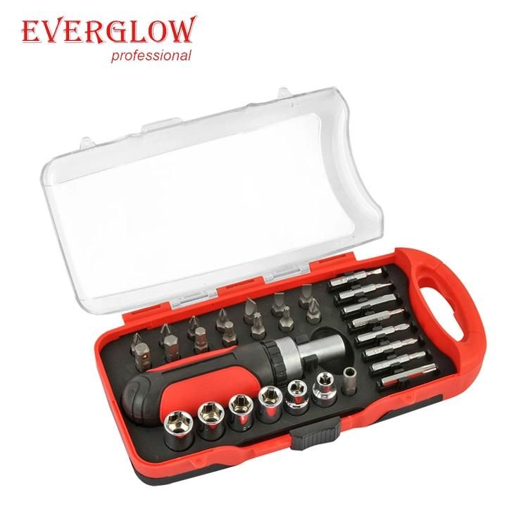 25PC T-Handle Ratchet Screwdriver Set