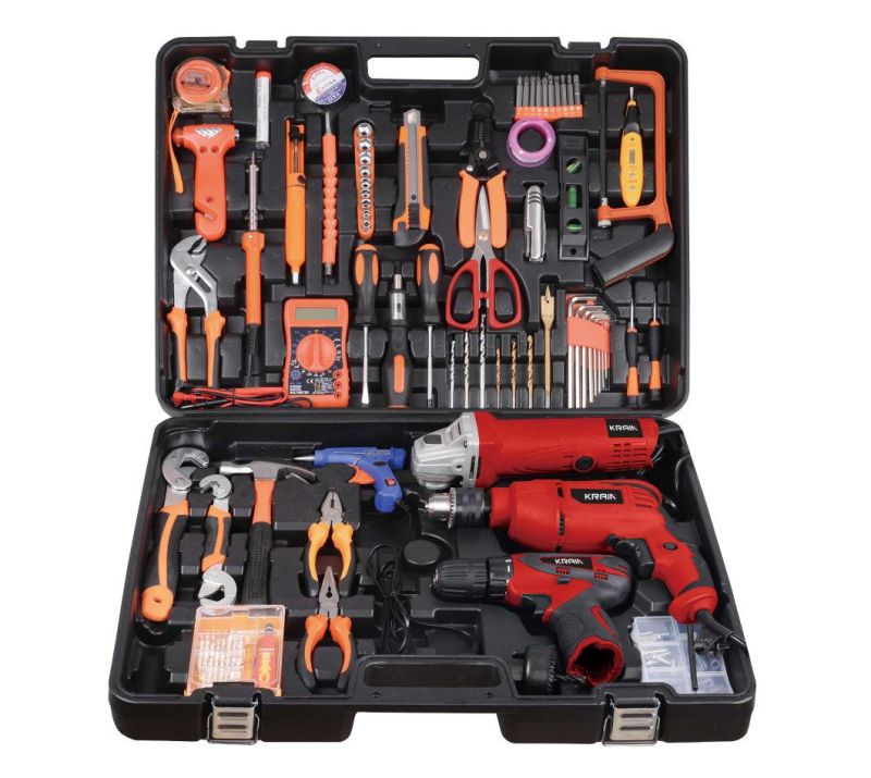 Hand Tools Impact Drill Angle Grinder Cordless Drill Set