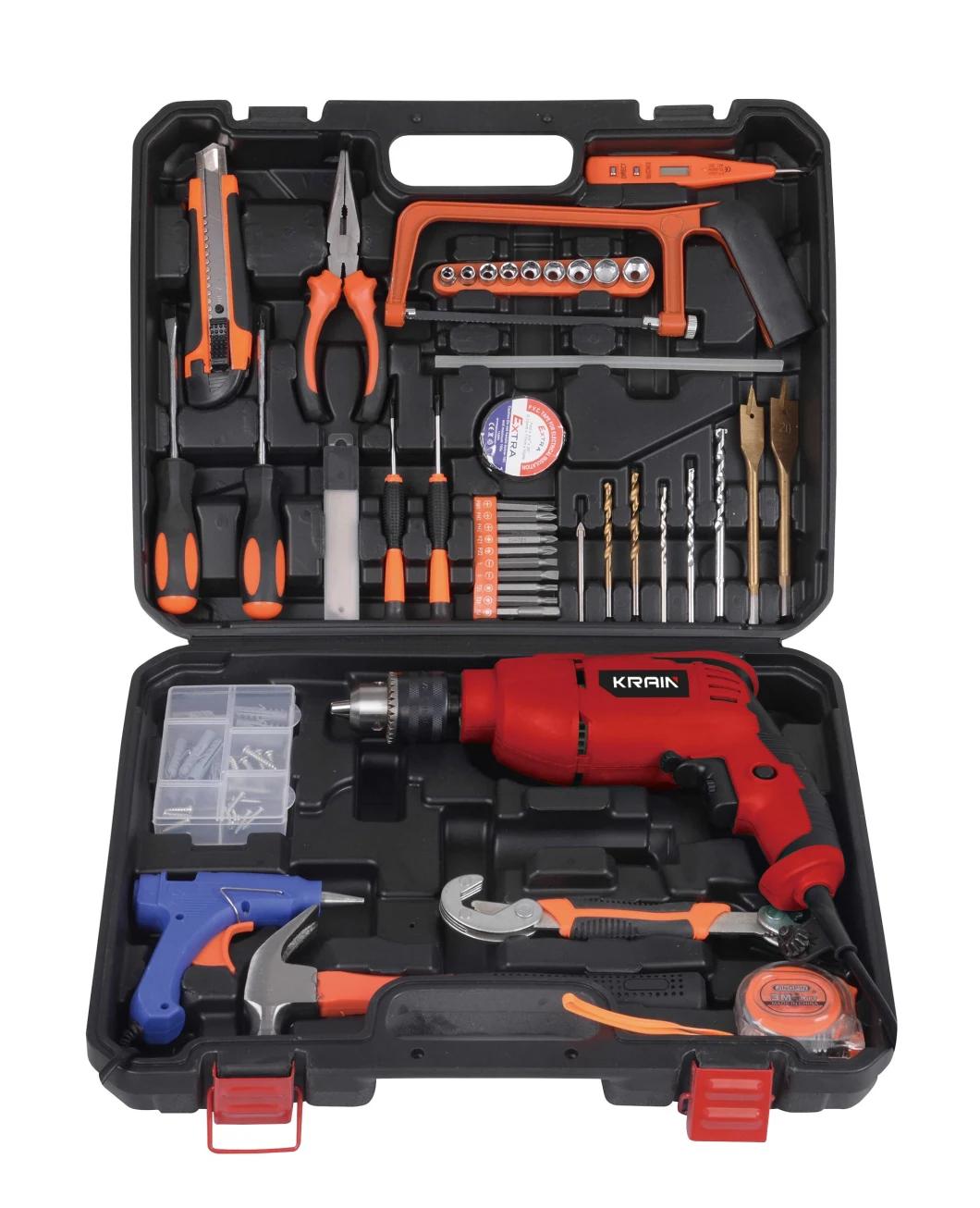 Knife Saw Pliers Heat Hammer Drill Hand Power Tools Kit