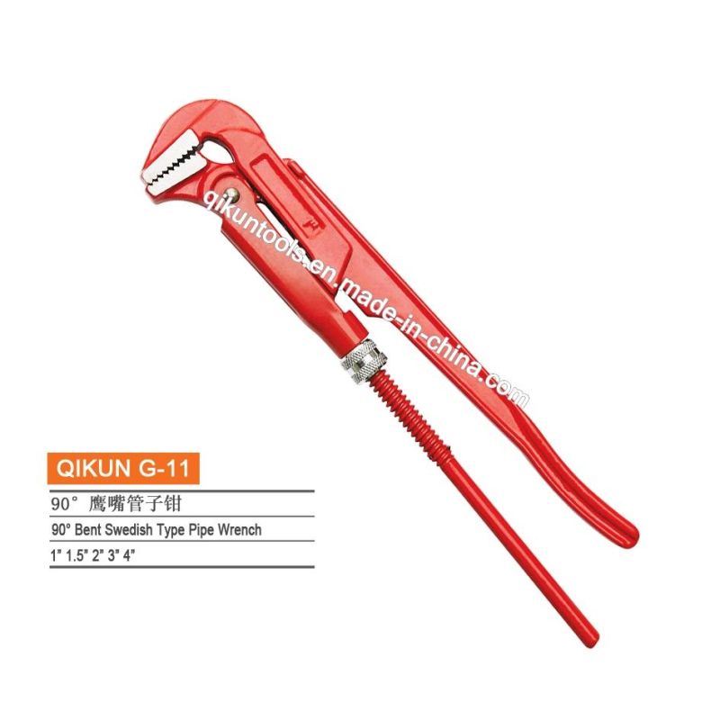 G-02 Construction Hardware Hand Tools Rubber Handle American Type Heavy Duty Pipe Wrench