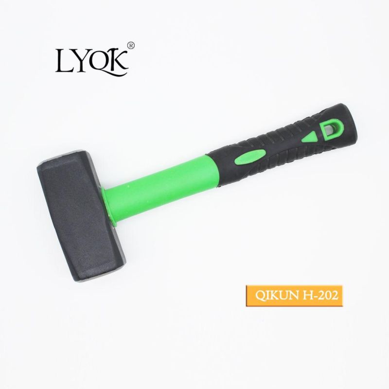 H-200 Construction Hardware Hand Tools Plastic Coated Handle German Type Stoning Stone Hammer