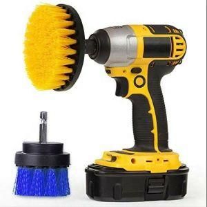 White Drill Brush for Car Carpet Wall and Tile Cleaning