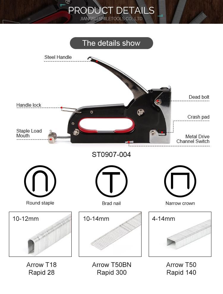 T27 Light Duty Fastener Household Staple Gun Tacker for DIY