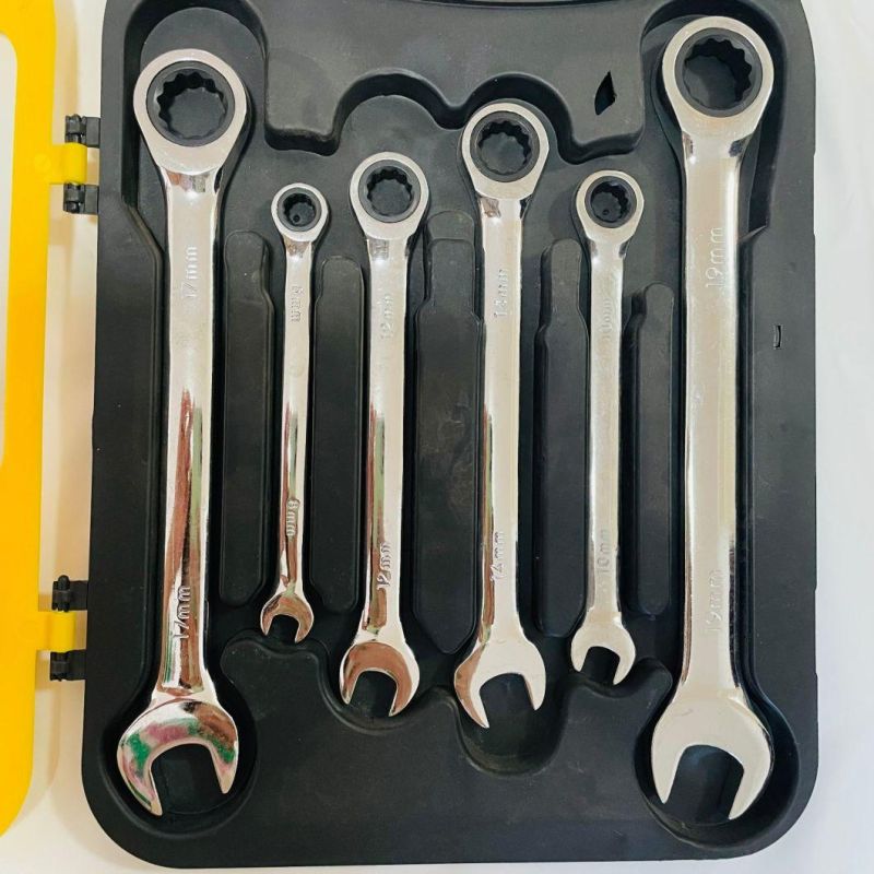 Combination Set Car Tools Durable Ratchet Wrench 7-Piece Combination Spanner Set