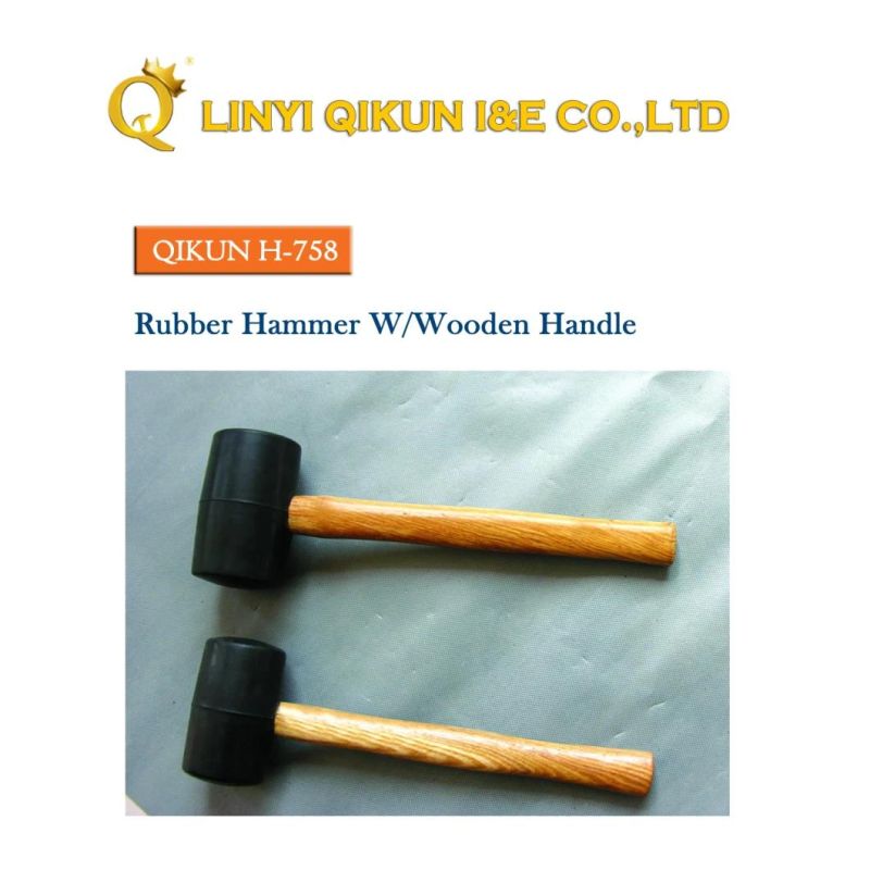 H-751 Construction Hardware Hand Tools Rubber Plastic Hammer with Rubber Coated Handle