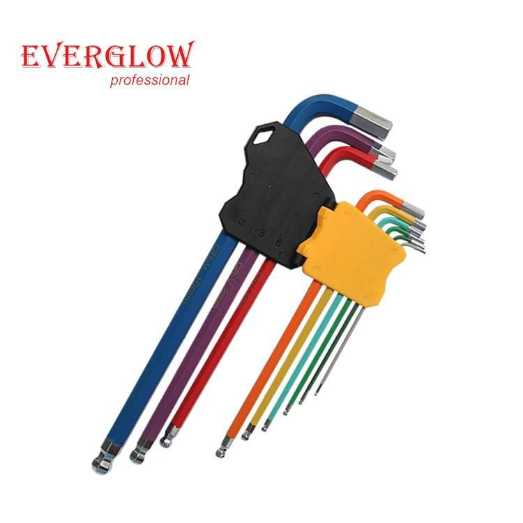 High Quality 9PCS Short Arm Ball Point Hex Key Set