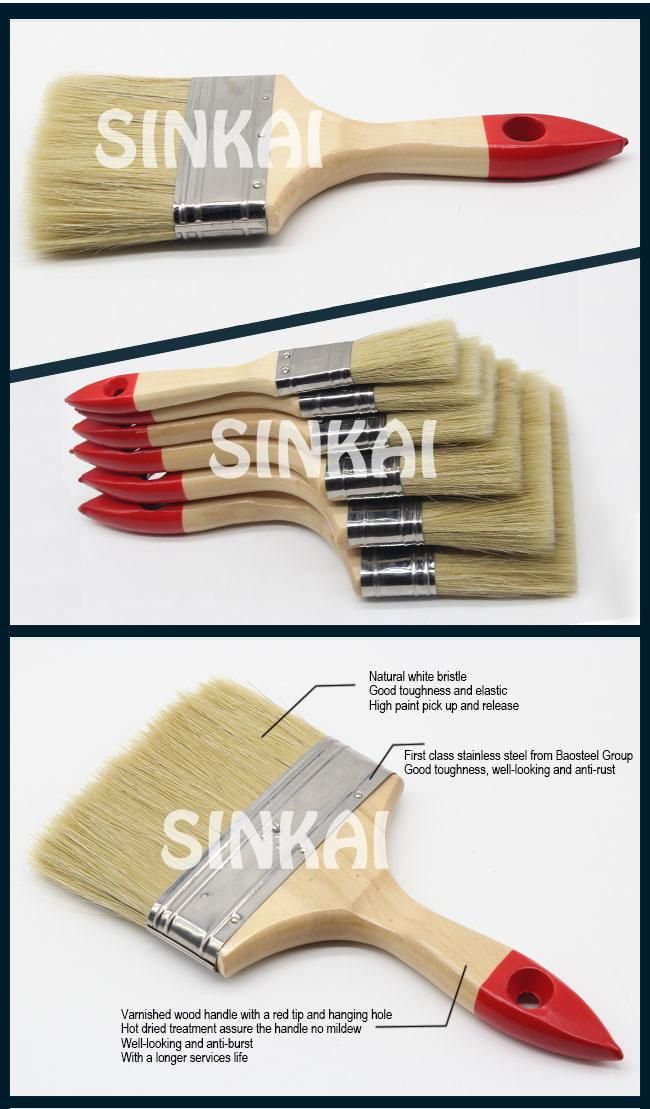 with Reasonable Price White 5 Inch Natural Bristle Painting Brush