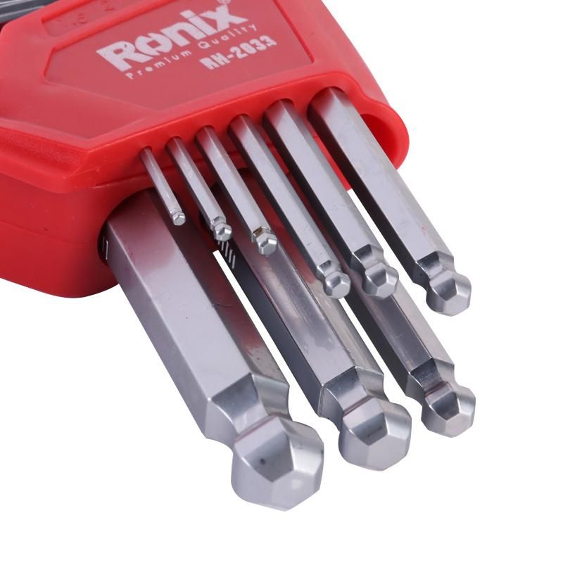 Ronix 1.5-10mm Spark Free Non Magnetic Beryllium Copper Hex Key with Ball