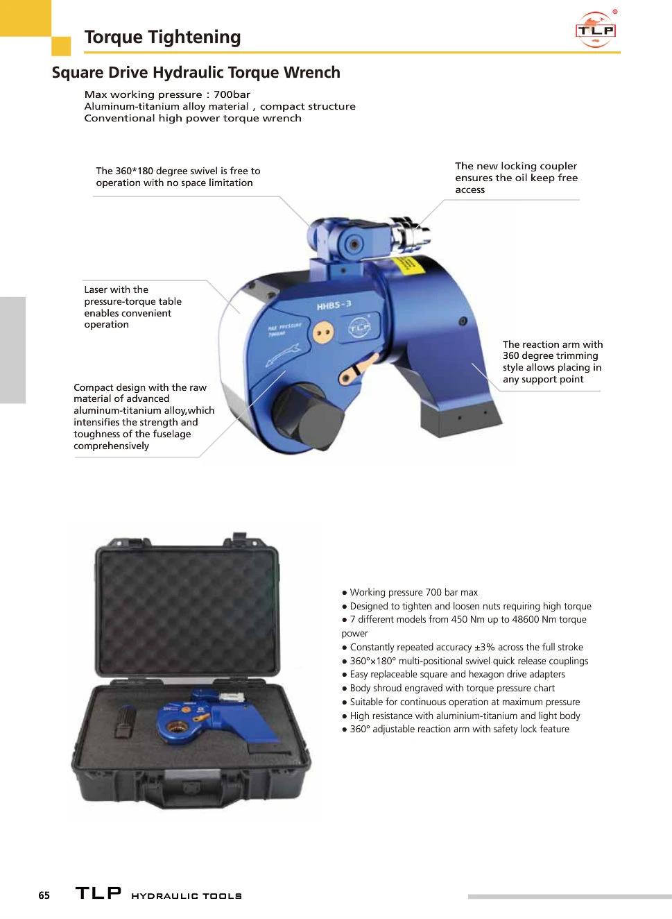 All-Ti Alloy Hexagon Cassette Hydraulic Torque Wrench